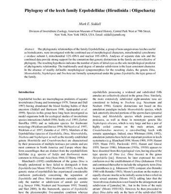خرید و دانلود نسخه کامل کتاب Phylogeny of the leech family Erpobdellidae (Hirudinida : Oligochaeta)