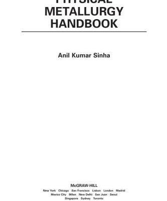خرید و دانلود نسخه کامل کتاب Physical Metallurgy Handbook (Mcgraw-Hill Handbooks)