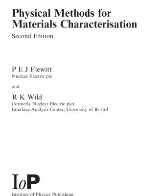خرید و دانلود نسخه کامل کتاب Physical methods for materials characterisation
