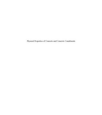 خرید و دانلود نسخه کامل کتاب Physical Properties of Concrete and Concrete Constituents