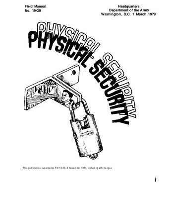 خرید و دانلود نسخه کامل کتاب Physical Security (1979) – FM 19-30