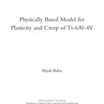 خرید و دانلود نسخه کامل کتاب Physically Based Model for Plasticity and Creep of Ti-6Al-4V