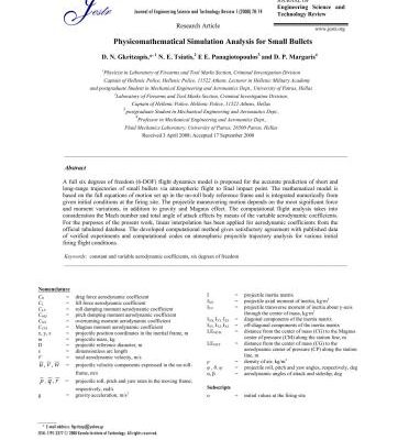 خرید و دانلود نسخه کامل کتاب Physicomathematical simulation analysis for small bullets