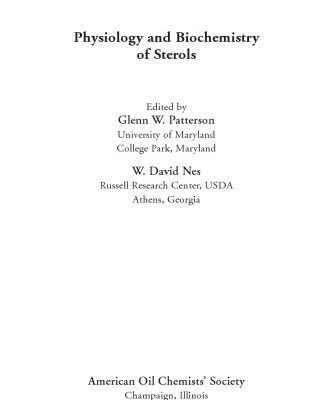 خرید و دانلود نسخه کامل کتاب Physiology and biochemistry of sterols