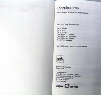 خرید و دانلود نسخه کامل کتاب Piezokeramik: Grundlagen, Werkstoffe, Applikationen