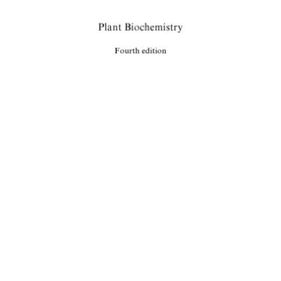 خرید و دانلود نسخه کامل کتاب Plant Biochemistry