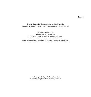 خرید و دانلود نسخه کامل کتاب Plant Genetic Resources In The Pacific: Towards Regional Cooperation In Conservation And Management