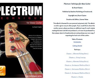 خرید و دانلود نسخه کامل کتاب Plectrum Technique For Bass Guitar 