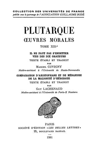 خرید و دانلود نسخه کامل کتاب Plutarque: Oeuvres morales, Tome XII, 1re partie: Traités 54-57_68e11876926bc.jpeg خرید و دانلود نسخه کامل کتاب Plutarque: Oeuvres morales, Tome XII, 1re partie: Traités 54-57