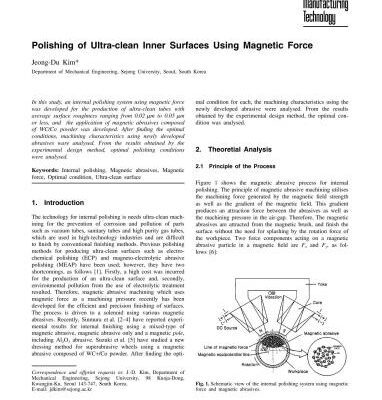 خرید و دانلود نسخه کامل کتاب Polishing of ultra-clean inner surfaces using magnetic force