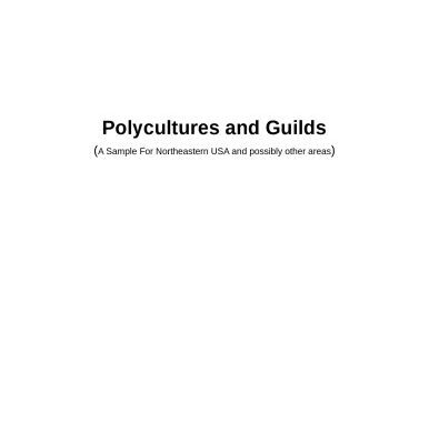 خرید و دانلود نسخه کامل کتاب Polycultures and Guilds