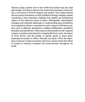خرید و دانلود نسخه کامل کتاب Population Biology of Grasses