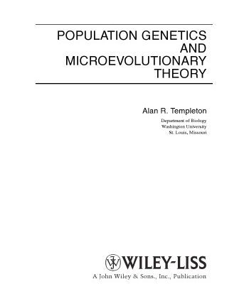 خرید و دانلود نسخه کامل کتاب Population Genetics and Microevolutionary Theory
