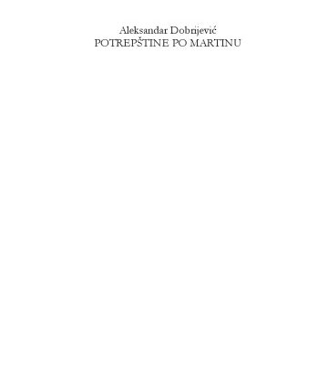 خرید و دانلود نسخه کامل کتاب Potrepstine po Martinu