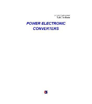 خرید و دانلود نسخه کامل کتاب Power electronic converters