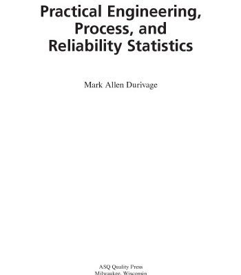 خرید و دانلود نسخه کامل کتاب Practical engineering, process, and reliability statistics