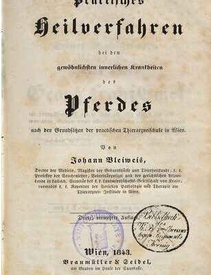 خرید و دانلود نسخه کامل کتاب Practisches [Praktisches] Heilverfahren bei den gewöhnlichsten innerlichen Krankheiten des Pferdes