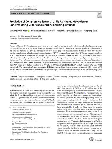 خرید و دانلود نسخه کامل کتاب Prediction of Compressive Strength of Fly Ash-Based Geopolymer Concrete Using Supervised Machine Learning Methods_68f71f50a45ea.jpeg خرید و دانلود نسخه کامل کتاب Prediction of Compressive Strength of Fly Ash-Based Geopolymer Concrete Using Supervised Machine Learning Methods