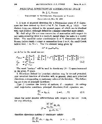 خرید و دانلود نسخه کامل کتاب Principal Directions in a Riemannian Space