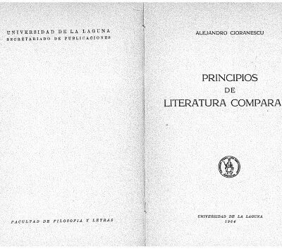 خرید و دانلود نسخه کامل کتاب Prinicipios de literatura comparada