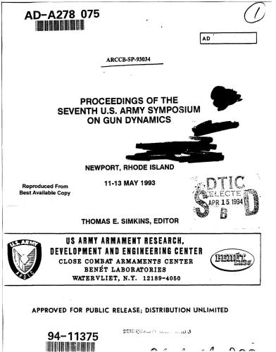خرید و دانلود نسخه کامل کتاب Proceedings of the seventh U.S. army symposium on gun dynamics_68f15e247a85e.jpeg خرید و دانلود نسخه کامل کتاب Proceedings of the seventh U.S. army symposium on gun dynamics