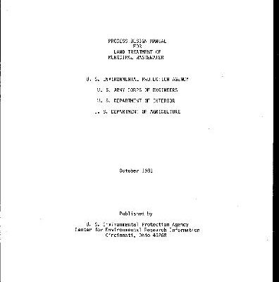 خرید و دانلود نسخه کامل کتاب Process design manual for land treatment of municipal wastewater