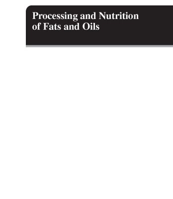 خرید و دانلود نسخه کامل کتاب Processing and Nutrition of Fats and Oil