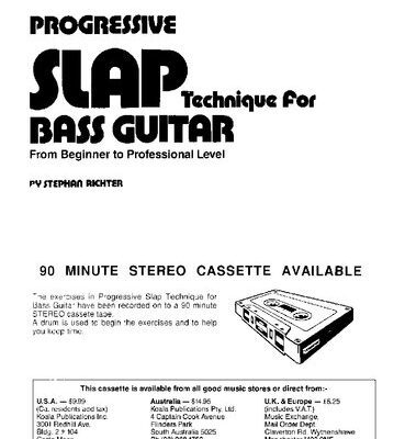 خرید و دانلود نسخه کامل کتاب Progressive Slap Technique for Bass Guitar: From Beginner to Professional Level