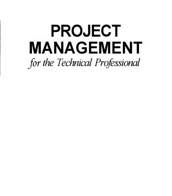 خرید و دانلود نسخه کامل کتاب Project Management for the Technical Professional