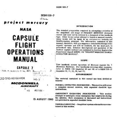 خرید و دانلود نسخه کامل کتاب Project Mercury Capsule Flight Operations Manual (Capsule 7)