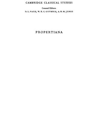 خرید و دانلود نسخه کامل کتاب Propertiana
