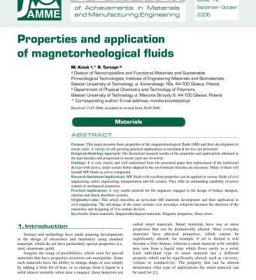 خرید و دانلود نسخه کامل کتاب Properties and application of magnetorheological fluids