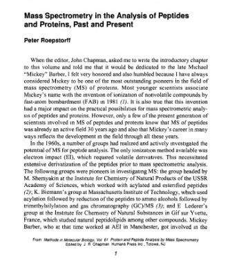 خرید و دانلود نسخه کامل کتاب Protein and Peptide Analysis by Mass Spectrometry