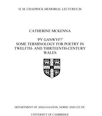 خرید و دانلود نسخه کامل کتاب “Py ganwyf?”: Some Terminology for Poetry in Twelfth- and Thirteenth-Century Wales