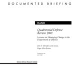 خرید و دانلود نسخه کامل کتاب Quadrennial Defense Review 2001: Lessons on Managing Change in the Department of Defense