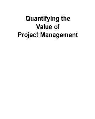 خرید و دانلود نسخه کامل کتاب Quantifying the Value of Project Management