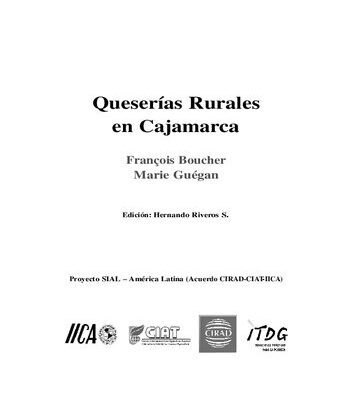 خرید و دانلود نسخه کامل کتاب Queserías Rurales en Cajamarca