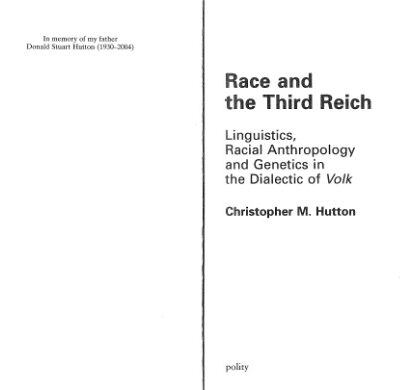خرید و دانلود نسخه کامل کتاب Race and the Third Reich: Linguistics, Racial  Anthropology and Genetics in the Dialectic of Volk