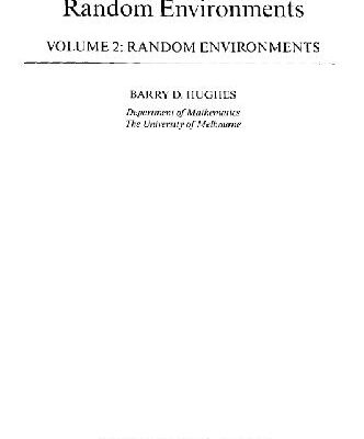 خرید و دانلود نسخه کامل کتاب Random walks and random environments. Random environments
