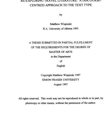 خرید و دانلود نسخه کامل کتاب Re-exploring travel literature : a discourse-centred approach to the text type
