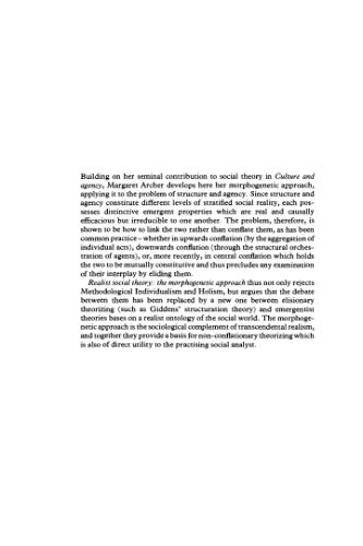 خرید و دانلود نسخه کامل کتاب Realist Social Theory: The Morphogenetic Approach_68e6d09e0fb62.jpeg خرید و دانلود نسخه کامل کتاب Realist Social Theory: The Morphogenetic Approach