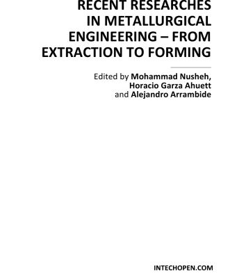 خرید و دانلود نسخه کامل کتاب Recent researches in metallurgical engineering : from extraction to forming