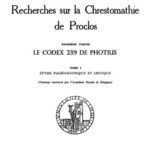 خرید و دانلود نسخه کامل کتاب Recherches sur la Chrestomathie de Proclos