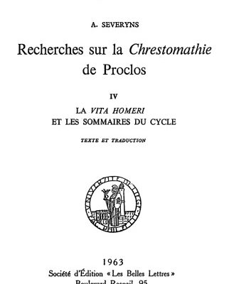 خرید و دانلود نسخه کامل کتاب Recherches sur la Chrestomathie de Proclos