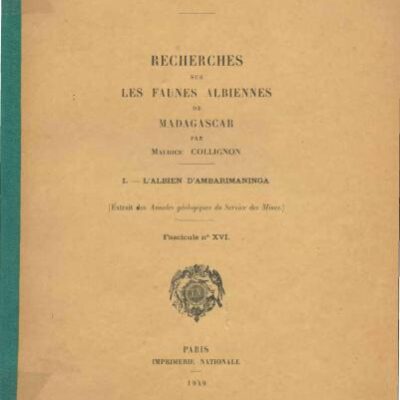 خرید و دانلود نسخه کامل کتاب Recherches sur les faunes albiennes de Madagascar I – L’Albien d’Ambarimaninga