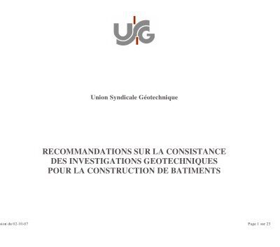 خرید و دانلود نسخه کامل کتاب RECOMMANDATIONS SUR LA CONSISTANCE DES INVESTIGATIONS GEOTECHNIQUES POUR LA CONSTRUCTION DE BATIMENTS