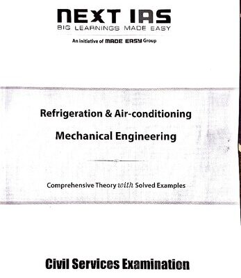 خرید و دانلود نسخه کامل کتاب Refrigeration and Air Conditioning UPSC CSE Mechanical Engineering Optional postal study material