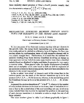 خرید و دانلود نسخه کامل کتاب Regularities Exhibited between Certain Multiplets for Elements in the Second Long Period