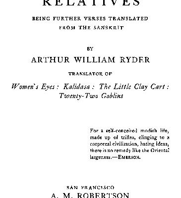 خرید و دانلود نسخه کامل کتاب Relatives : Being Further Verses Translated from the Sanskrit