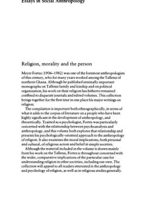 خرید و دانلود نسخه کامل کتاب Religion, Morality and the Person: Essays on Tallensi Religion (Essays in Social Anthropology)